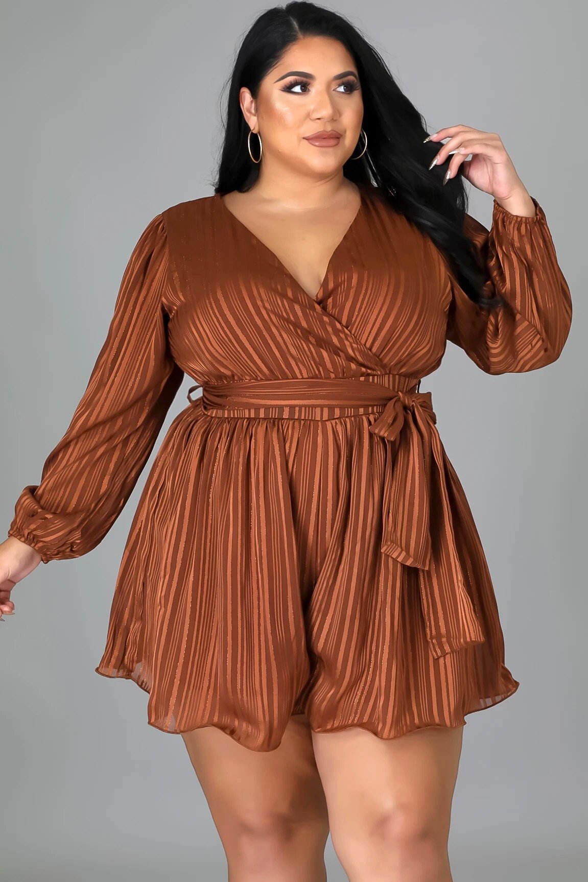 Essie Romper Rust (Curvy) - Ali’s Couture