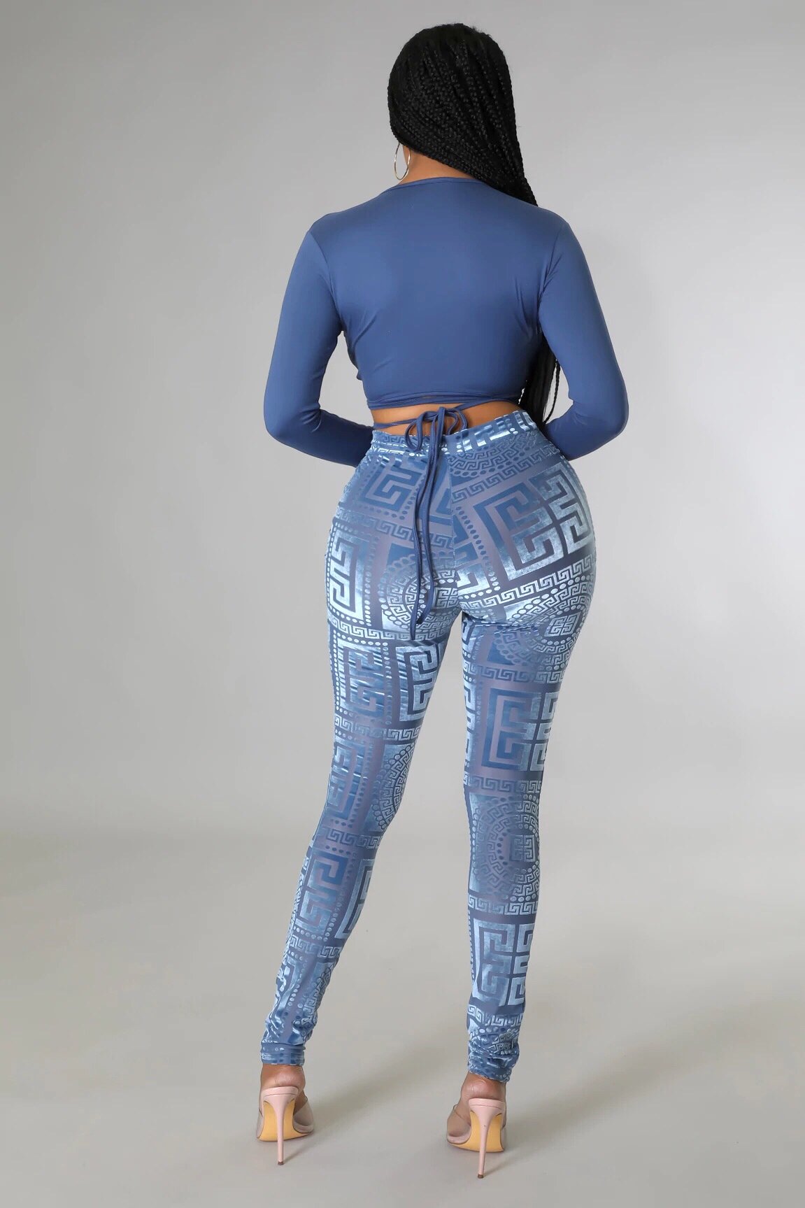Eternity Legging Set Blue - FINAL SALE - Ali’s Couture