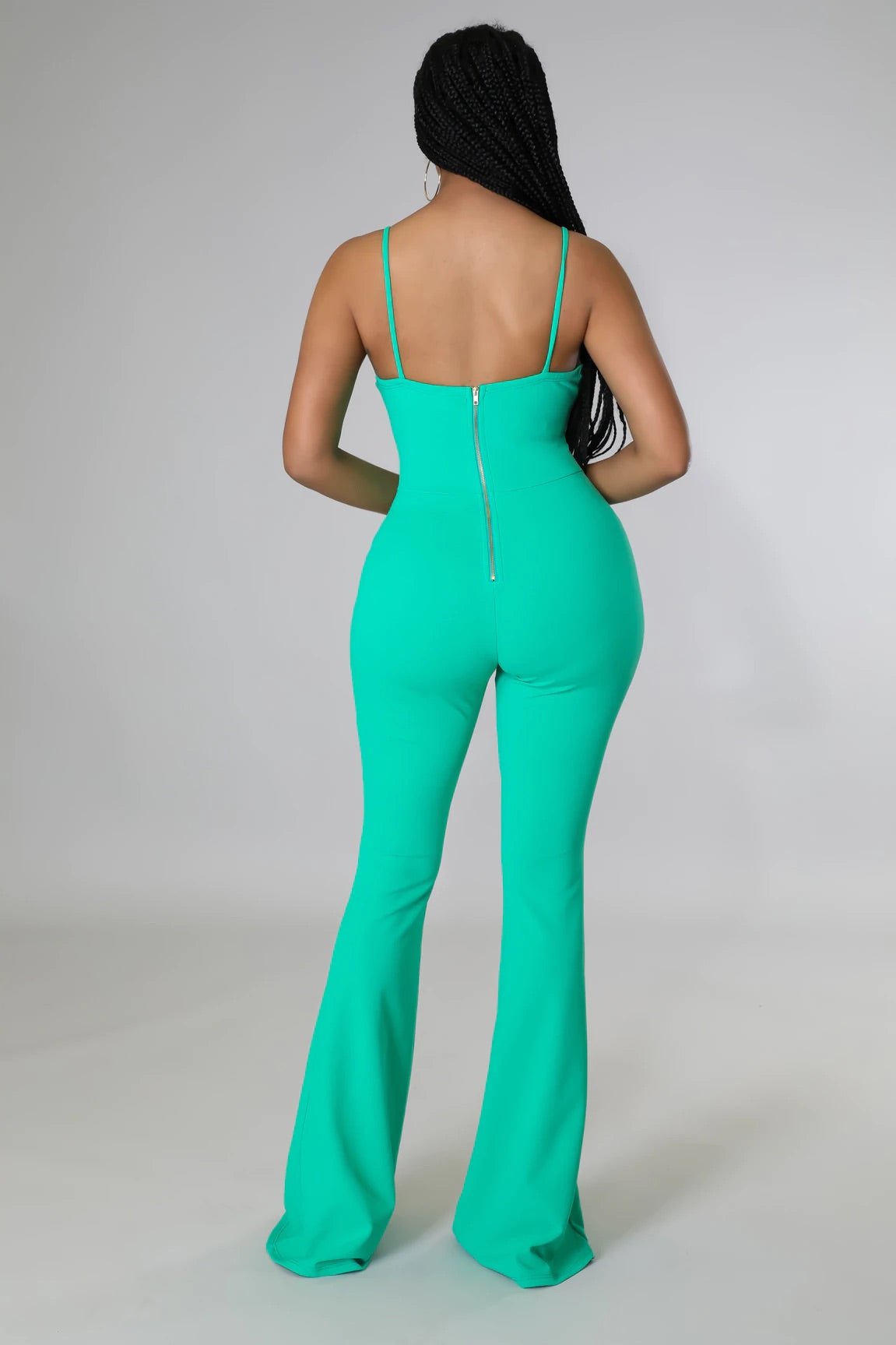 Lanai Cutout Jumpsuit Green - Ali’s Couture