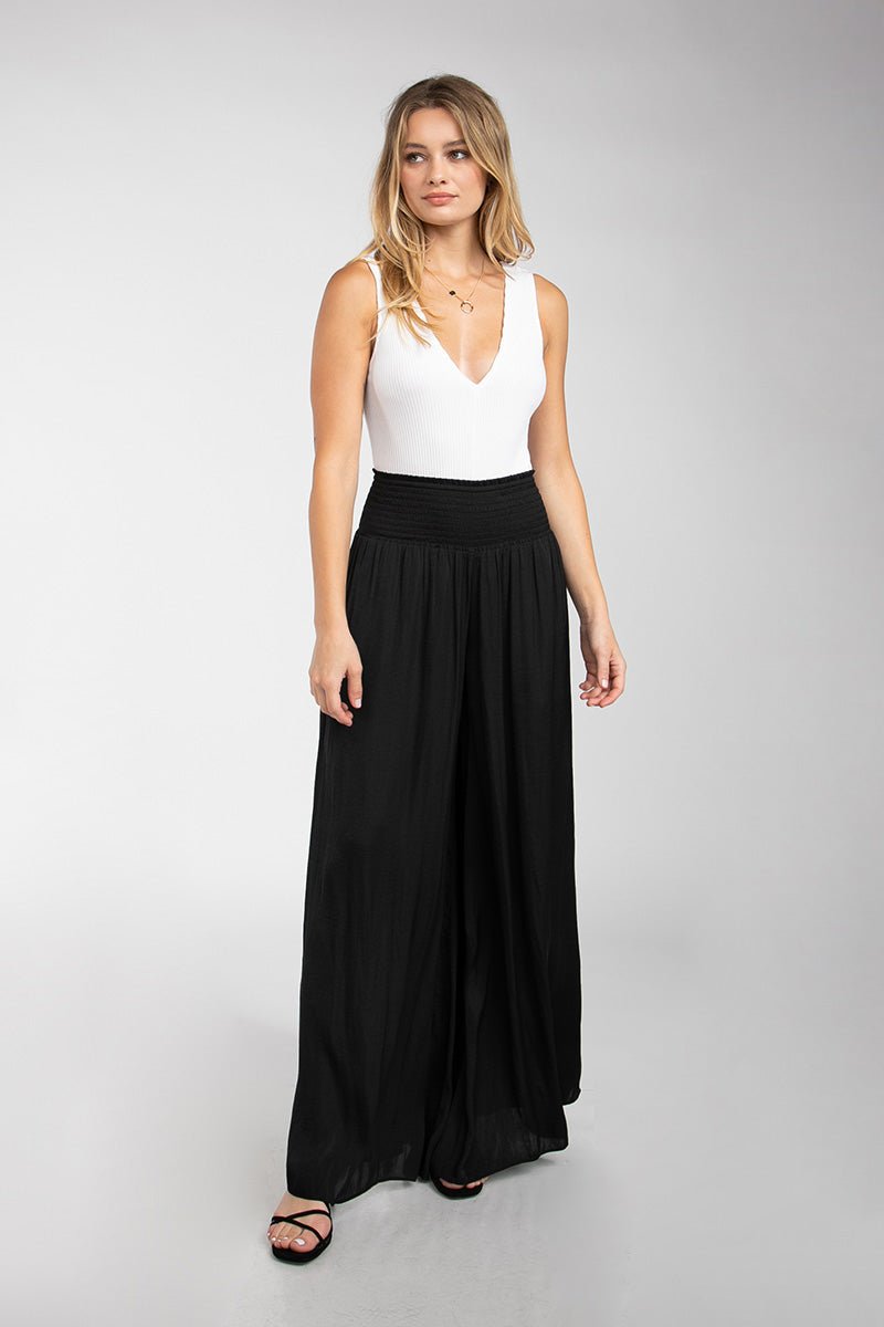Lily High Waisted Palazzo Pants Black - FINAL SALE - Ali’s Couture