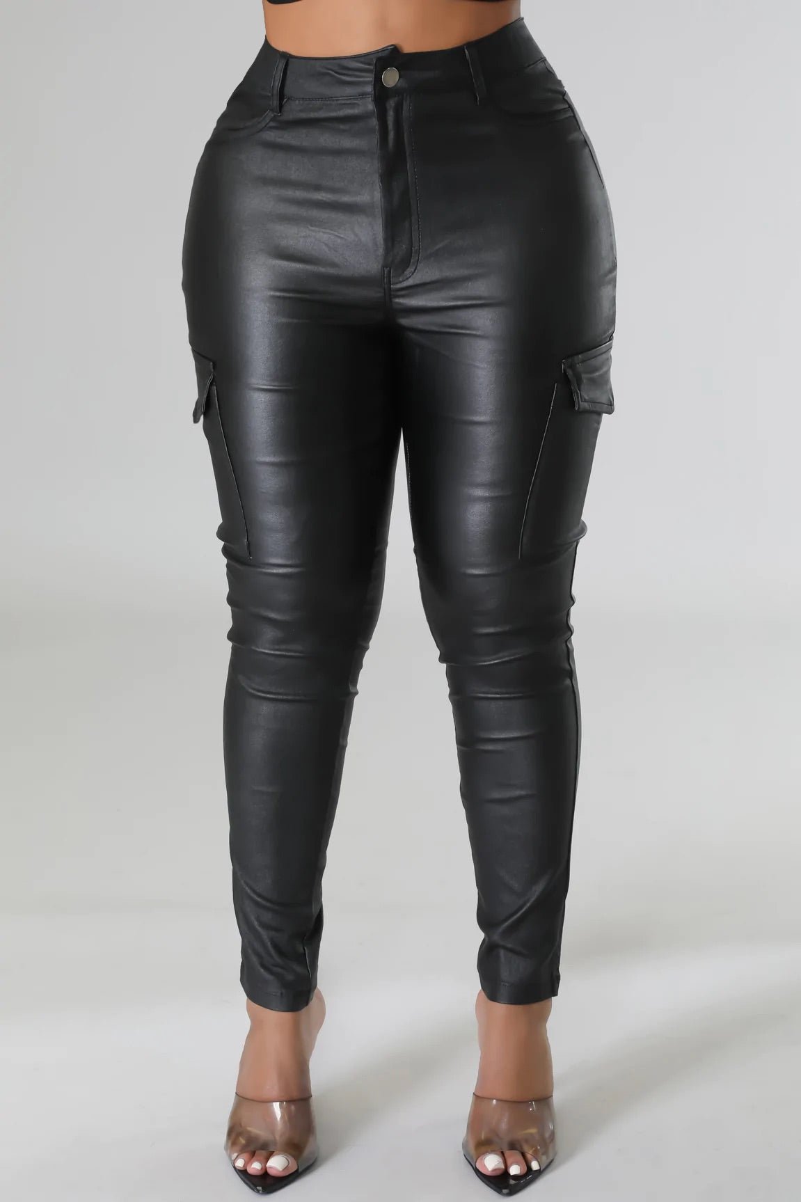 Meca Faux Leather Pants Black - Ali’s Couture