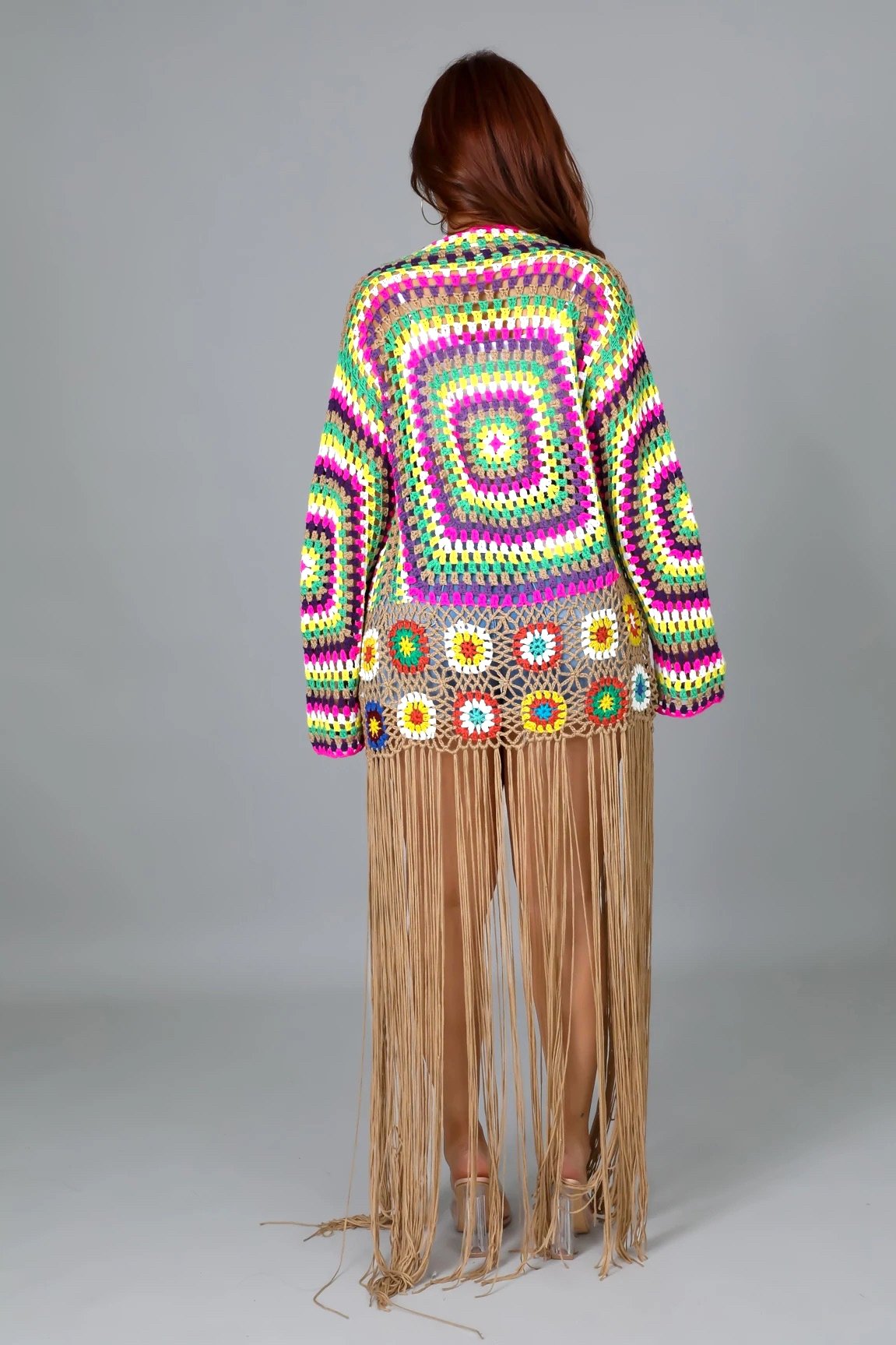 Meet Me At The Boardwalk Crochet Cardigan Beige - Ali’s Couture