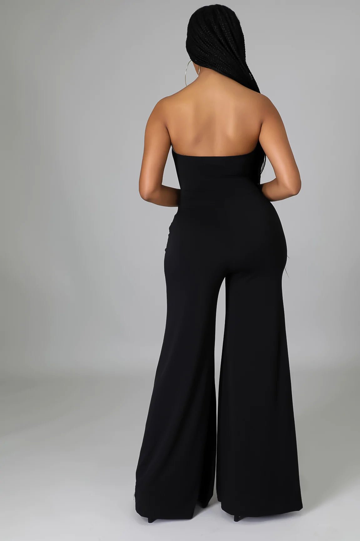 Out All Night Strapless Jumpsuit Black - FINAL SALE - Ali’s Couture