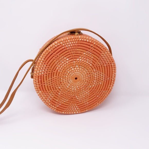 Round Rattan Crossbody Bag - FINAL SALE - Ali’s Couture