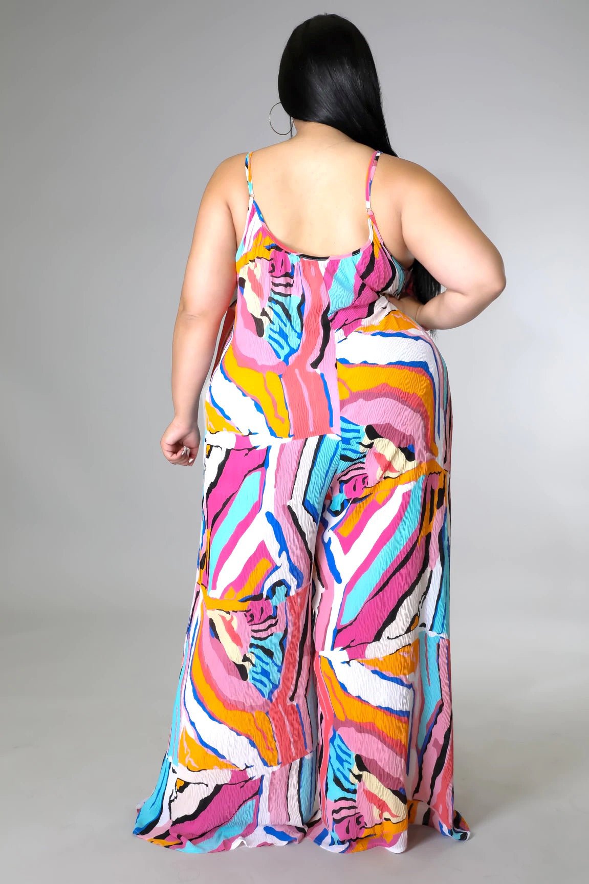 Spring Sunshine Jumpsuit Pink (Curvy) - Ali’s Couture