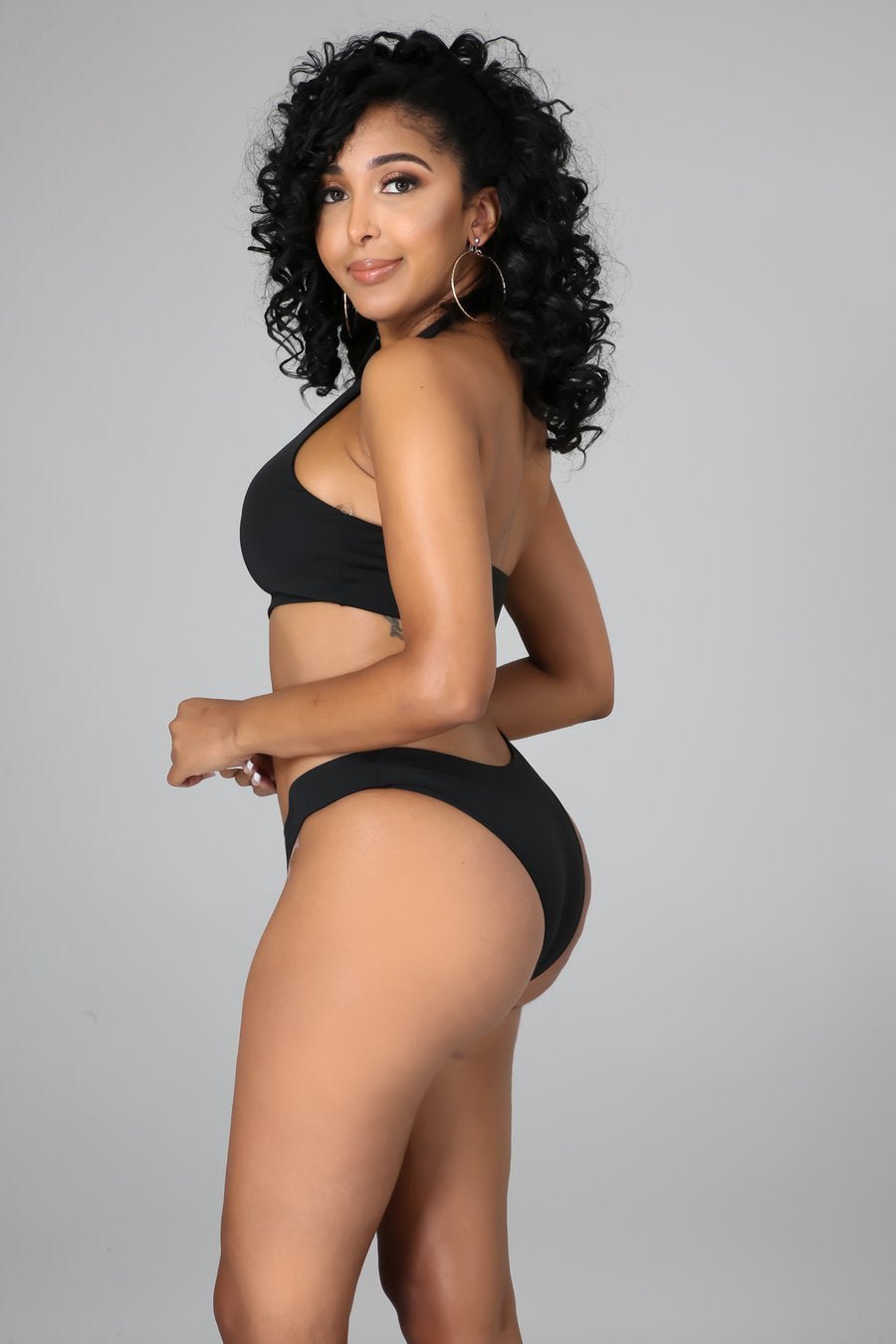 Surfboard Cutout Monokini Swimsuit Black - Ali’s Couture
