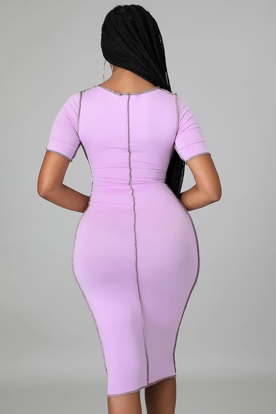 Vixen Cutout Midi Dress Lavender - FINAL SALE - Ali’s Couture