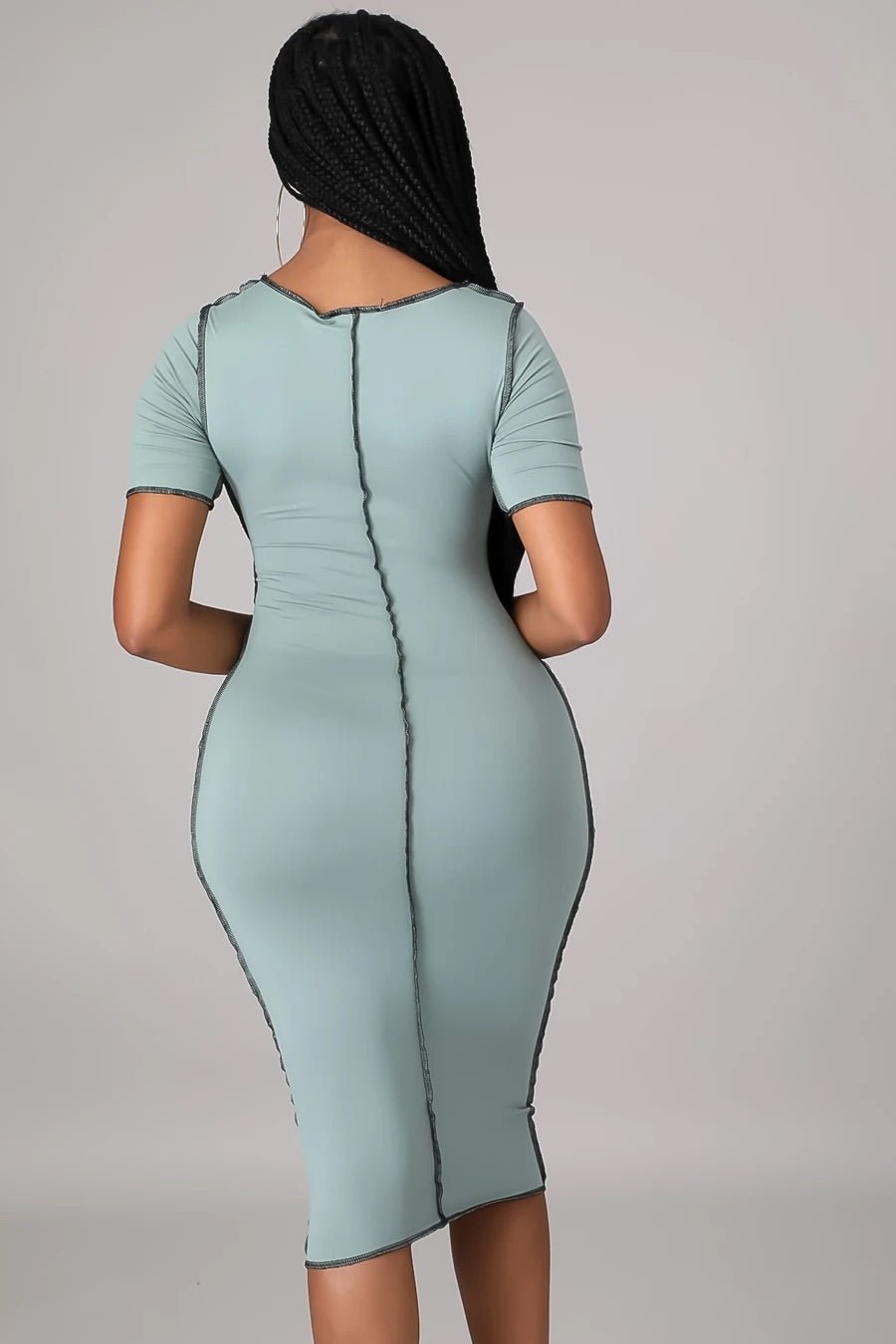 Vixen Cutout Midi Dress Sage - FINAL SALE - Ali’s Couture