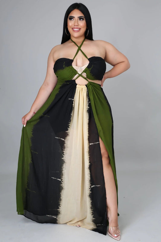 Weekend Getaway Maxi Dress Olive (Curvy) - FINAL SALE - Ali’s Couture