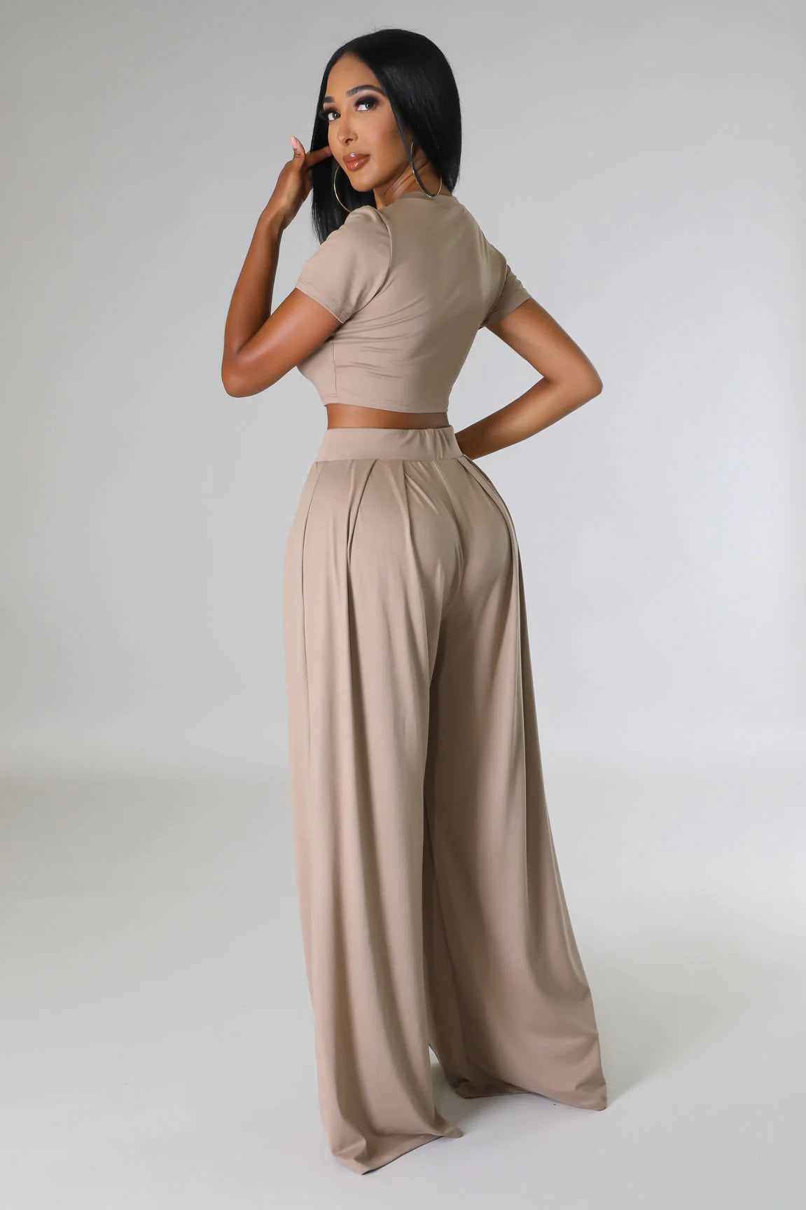 Sivan Pant Set Taupe - Ali’s Couture 