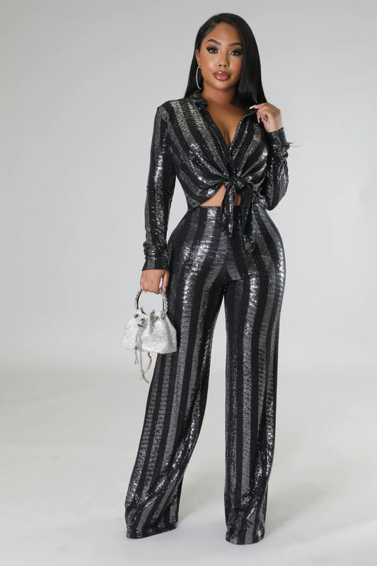 Disco Baby Pant Set Multi Silver - Ali’s Couture 