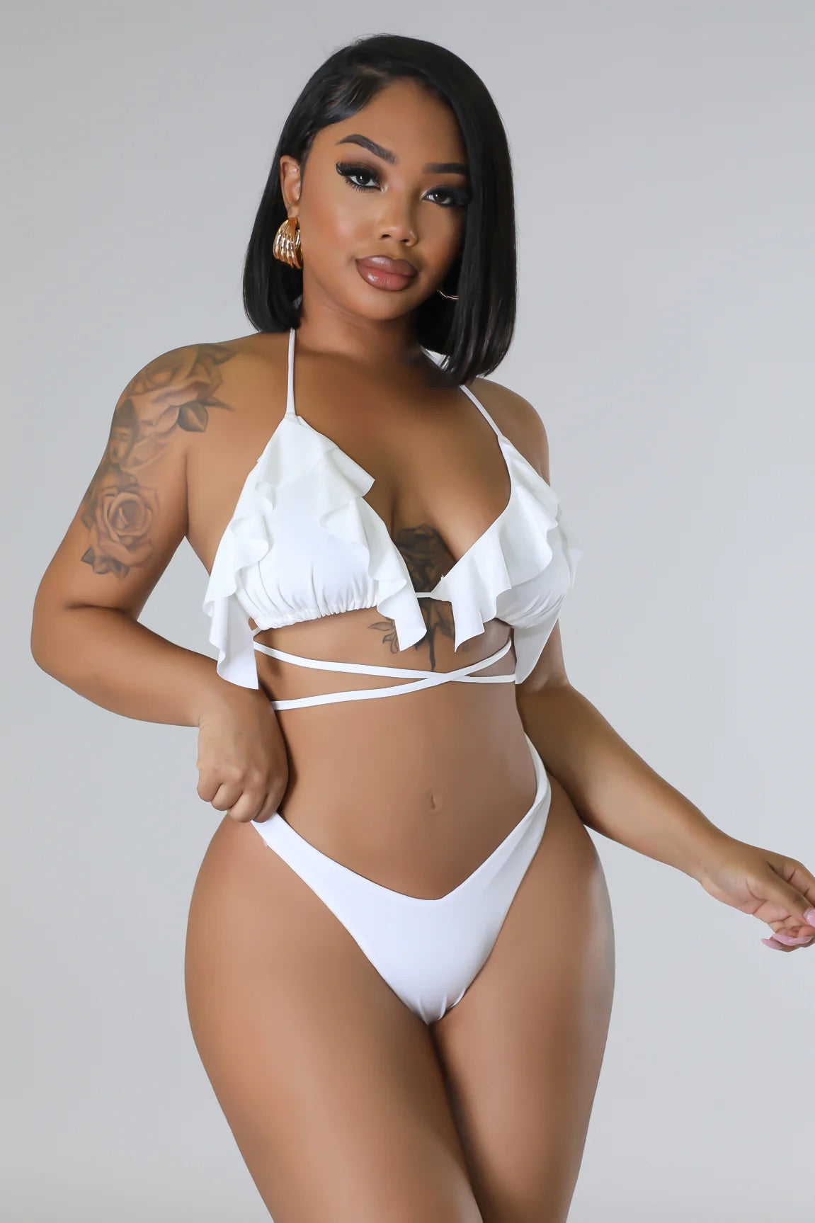 Endless Summer Three Piece Swim Set White - FINAL SALE - Ali’s Couture 