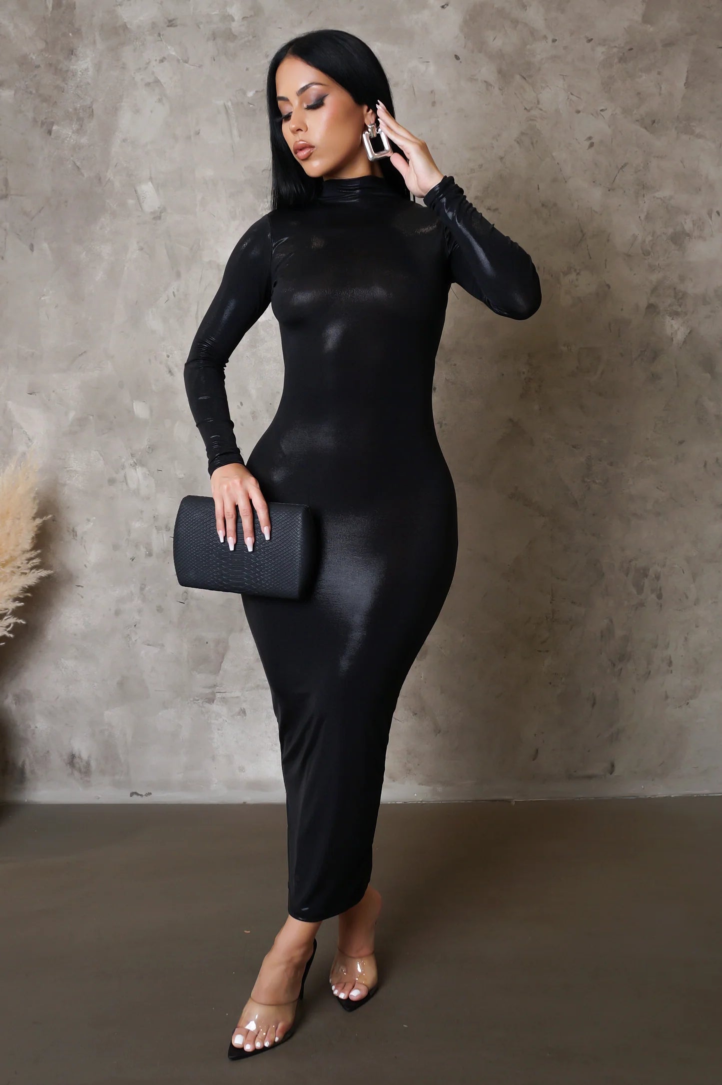 Reese Cutout Midi Dress Black - Ali’s Couture 
