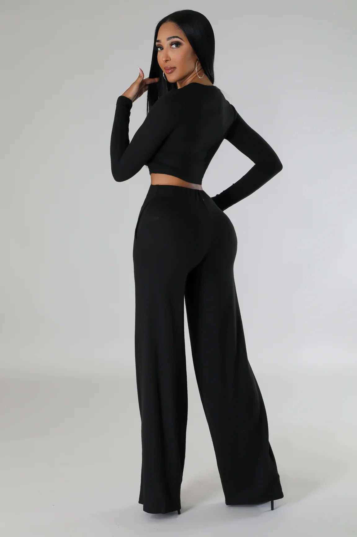 Big On Comfort Pant Set Black - Ali’s Couture 