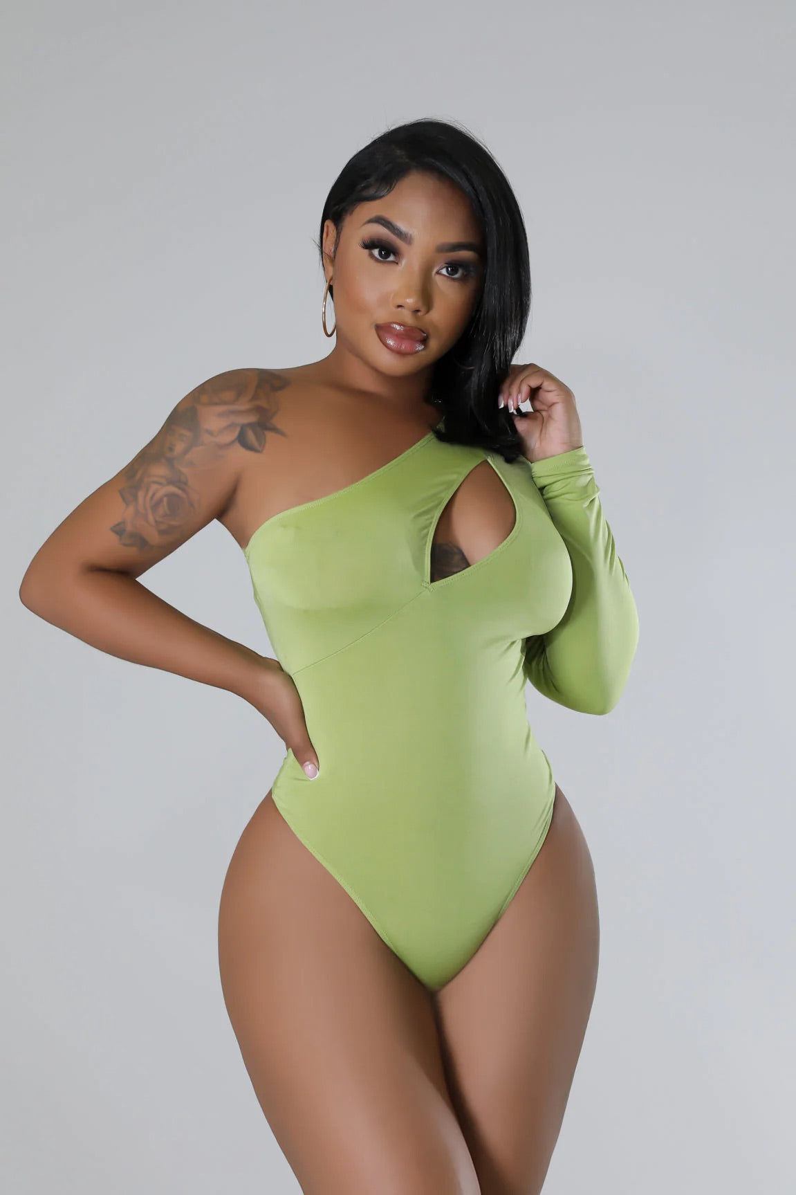 Lorna Bodysuit Pant Set Lime Green - Ali’s Couture 