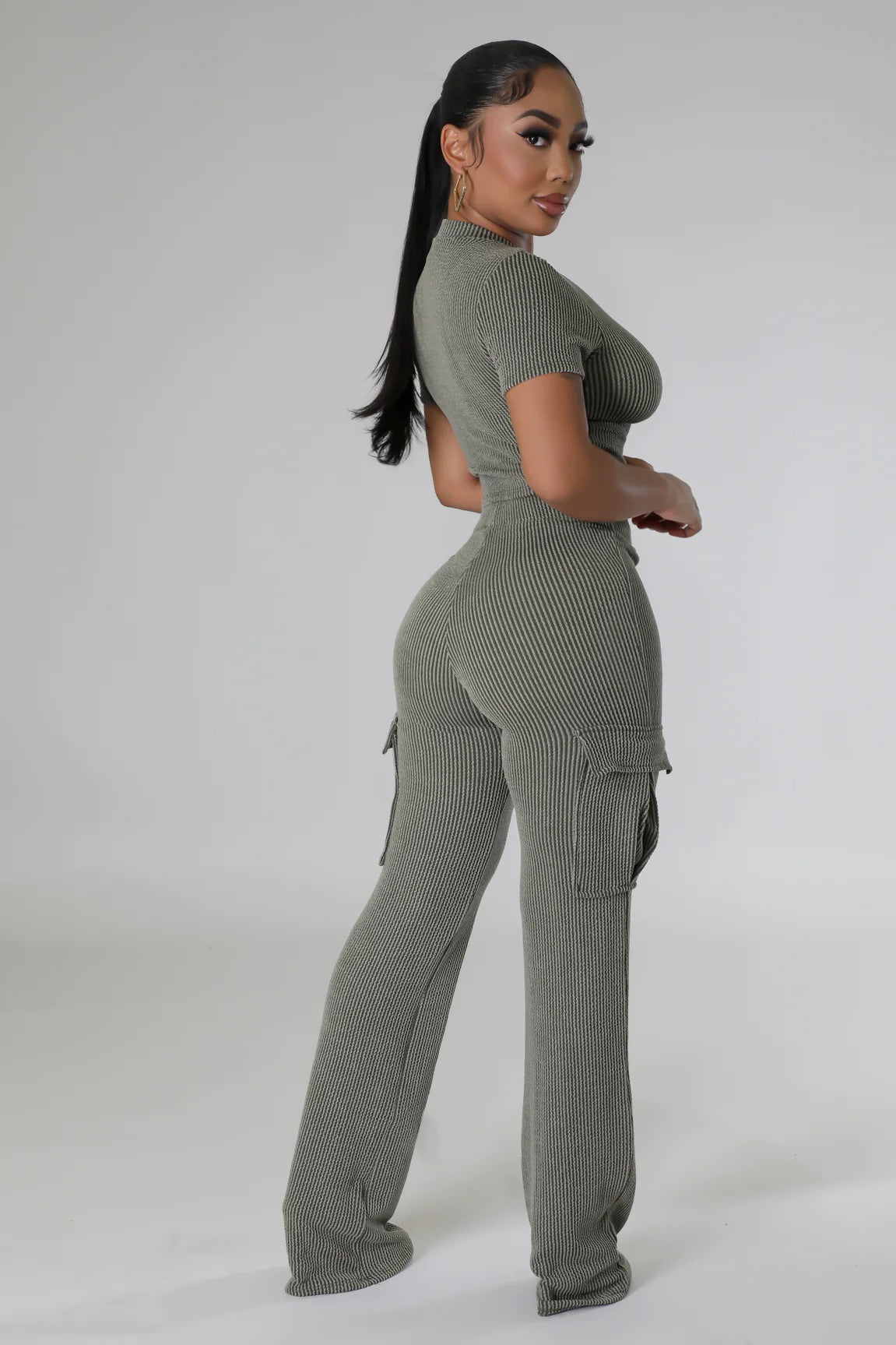 Casual Comfort Pant Set Olive - Ali’s Couture 