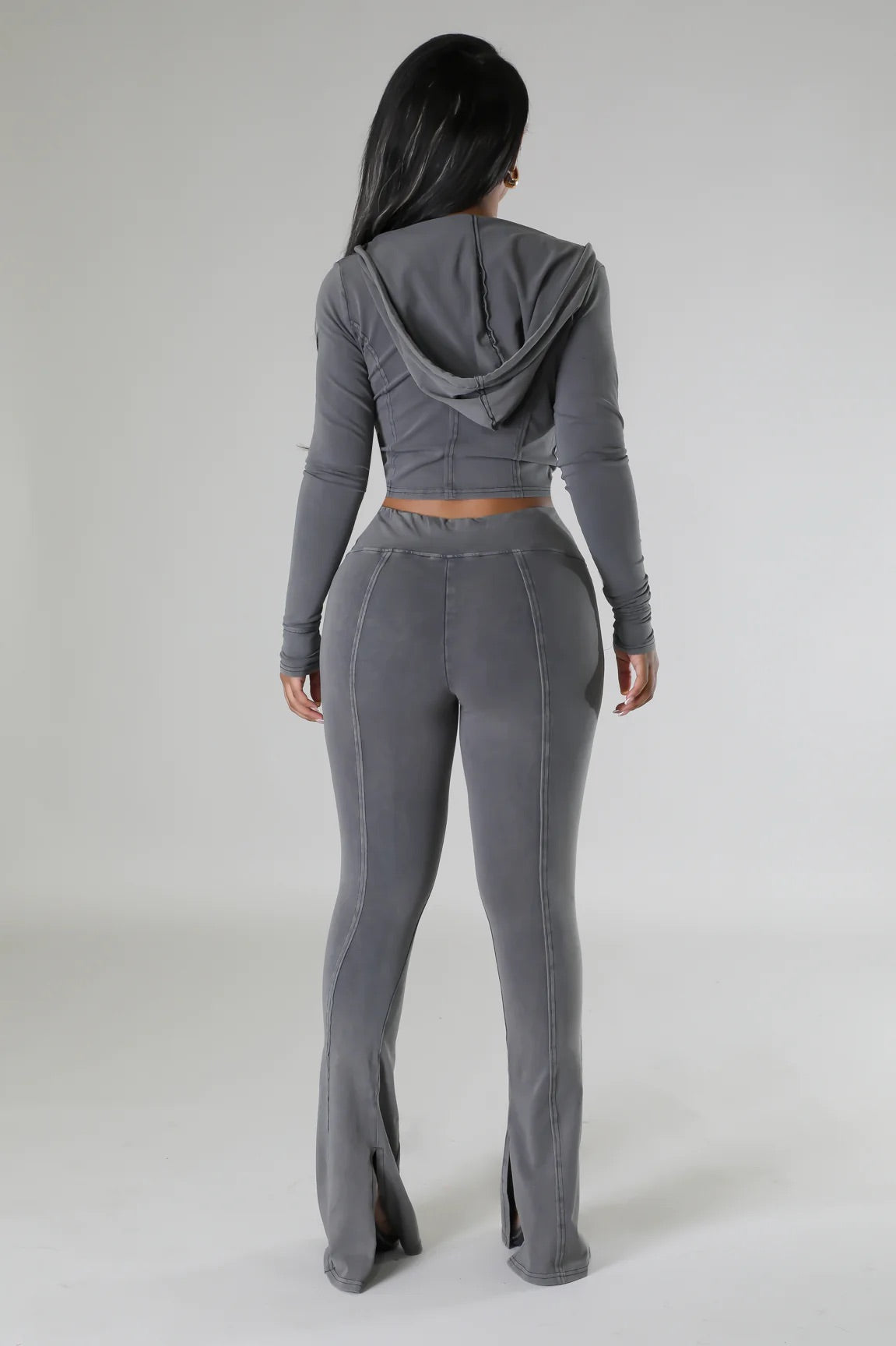 Cozy Moves Legging Set Charcoal - Ali’s Couture 