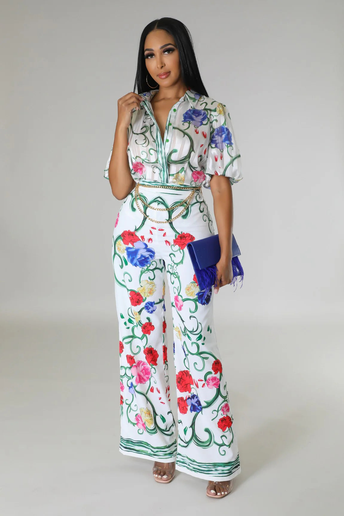 When In Bloom Flora Pant Set Multicolor - Ali’s Couture