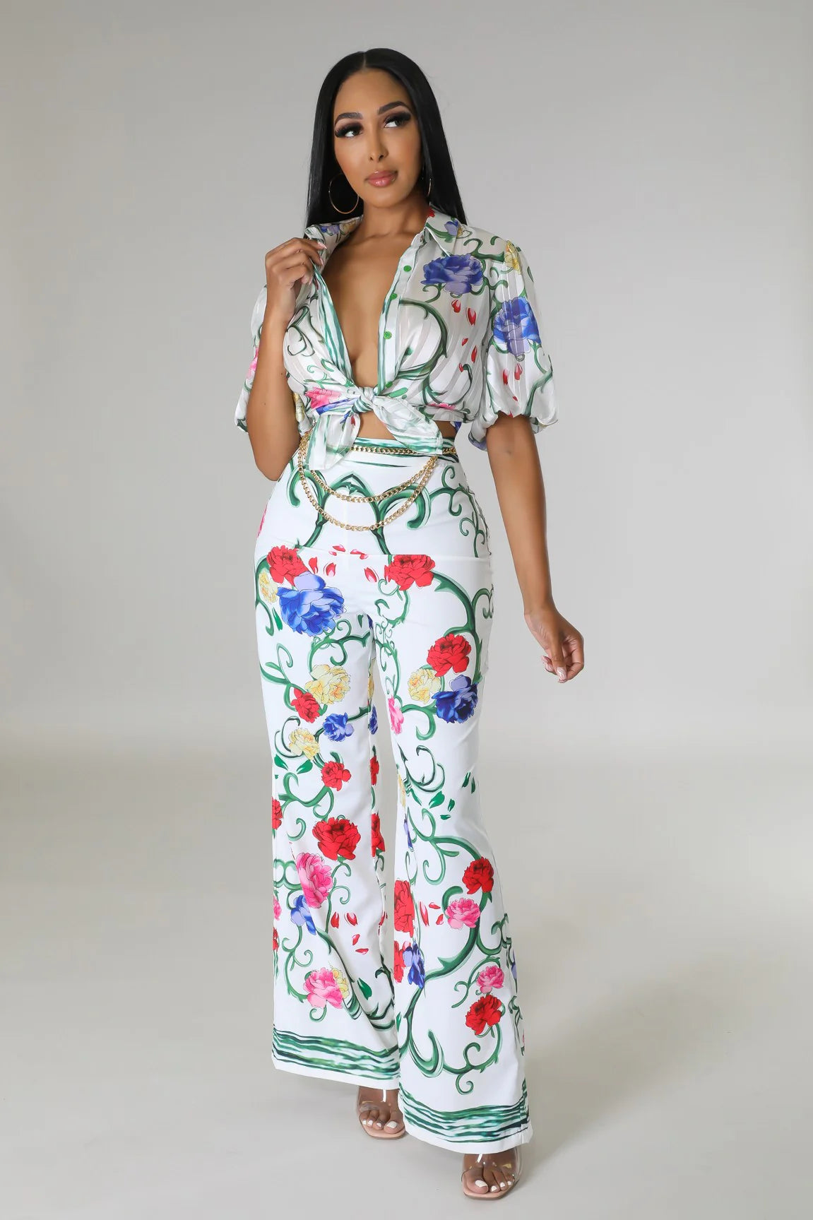 When In Bloom Flora Pant Set Multicolor - Ali’s Couture