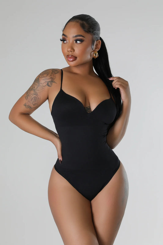 Core Basic Bodysuit Black - Ali’s Couture 