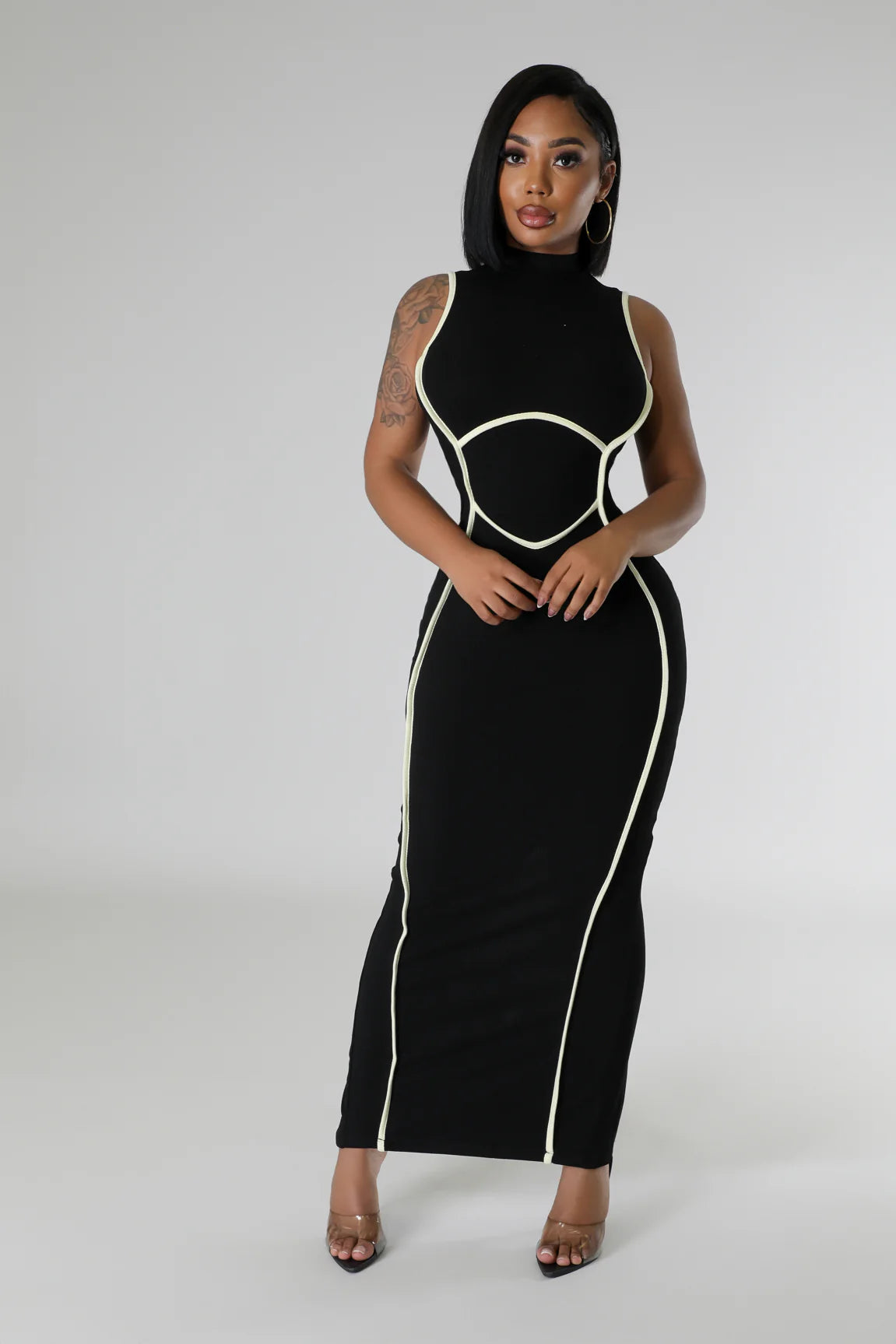 Eloise Midi Dress Black - Ali’s Couture 