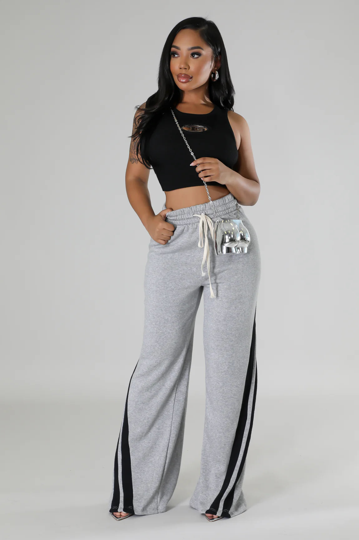 Casual Affair Sweat Pants Grey - Ali’s Couture 