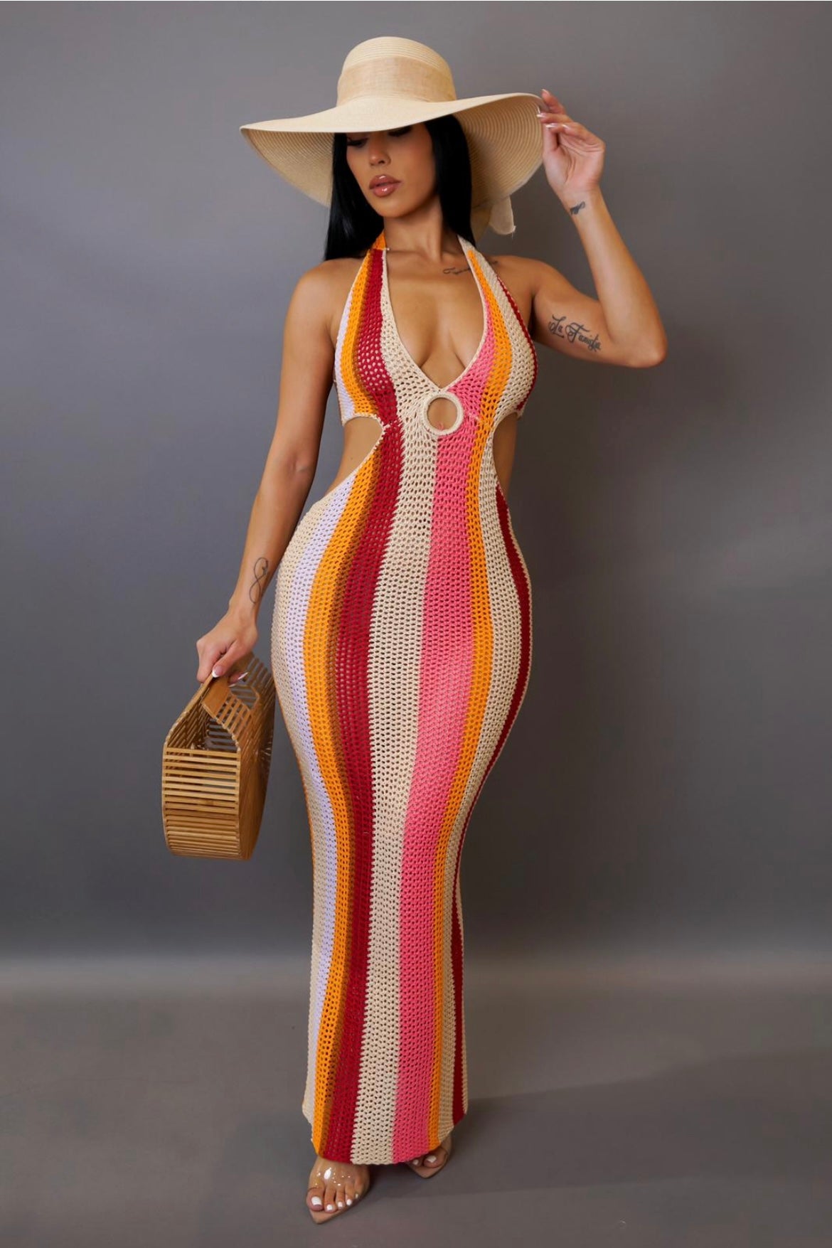 Seychelles Crochet Midi Dress Multicolor - Ali’s Couture 