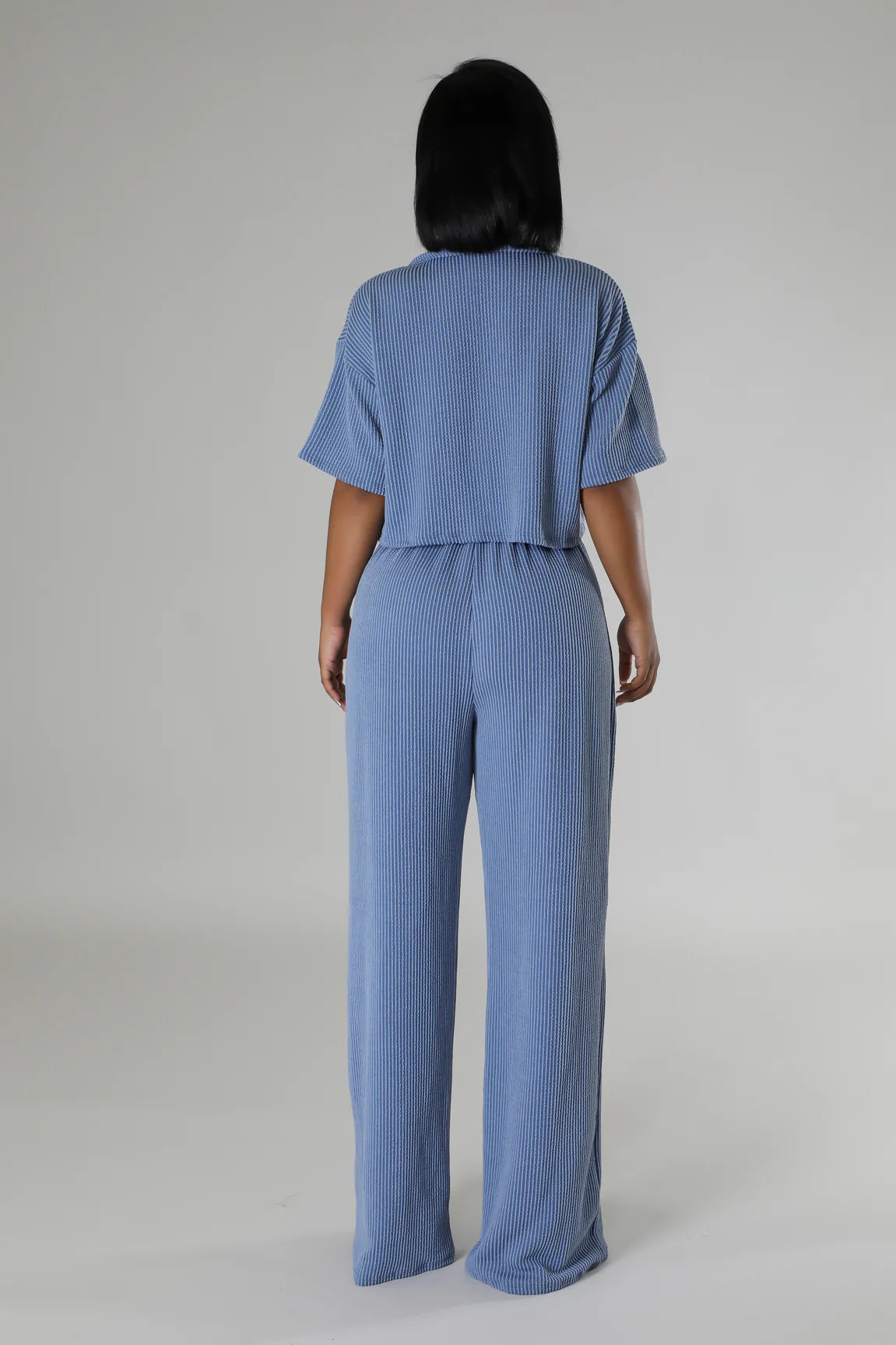 Time Travel Pant Set Blue - Ali’s Couture 