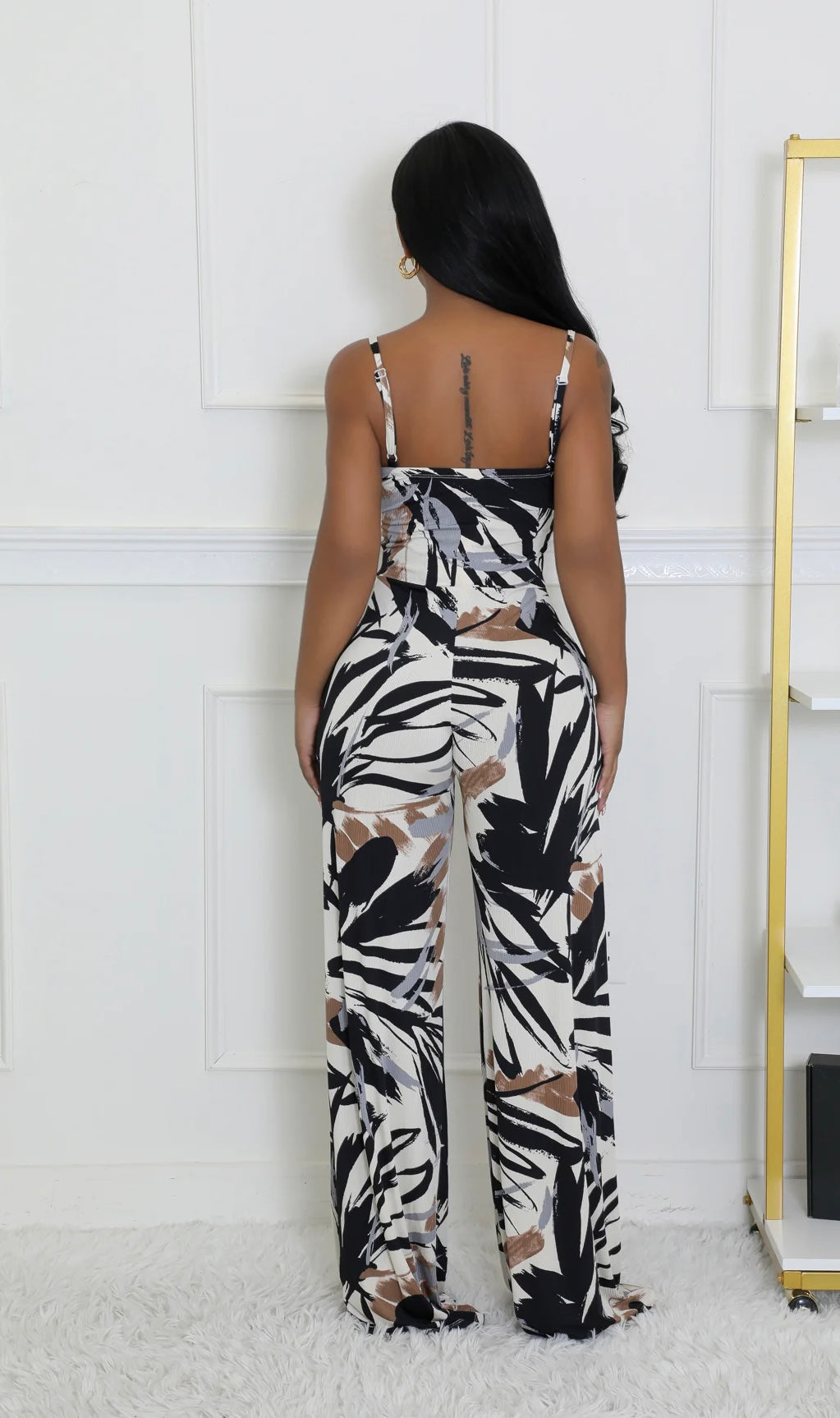 Cayenne Printed Jumpsuit Black - Ali’s Couture 