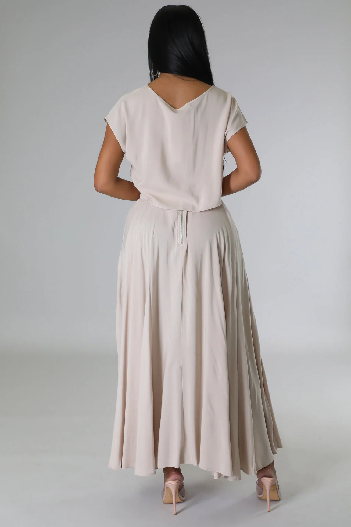 Jasline Skirt Set Bone - Ali’s Couture
