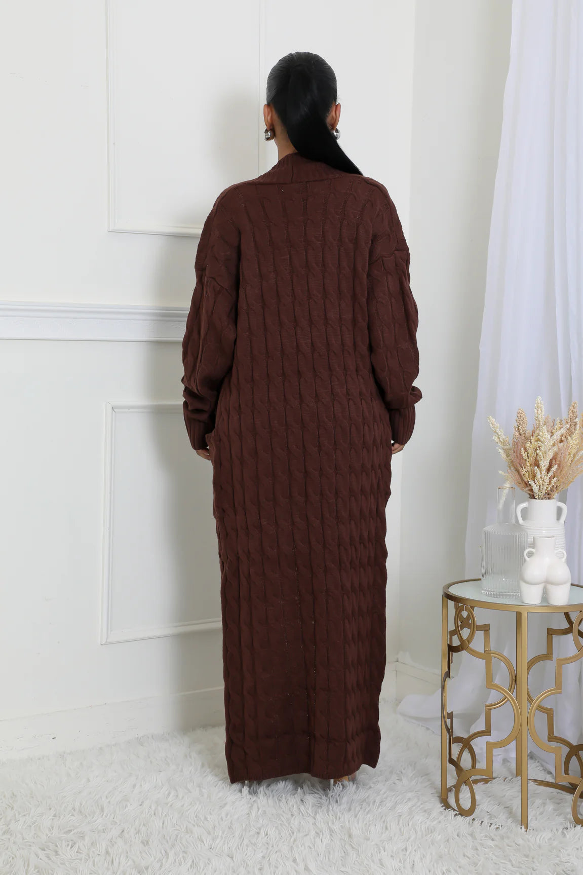 Cozy Up Knit Cardigan Brown - Ali’s Couture 