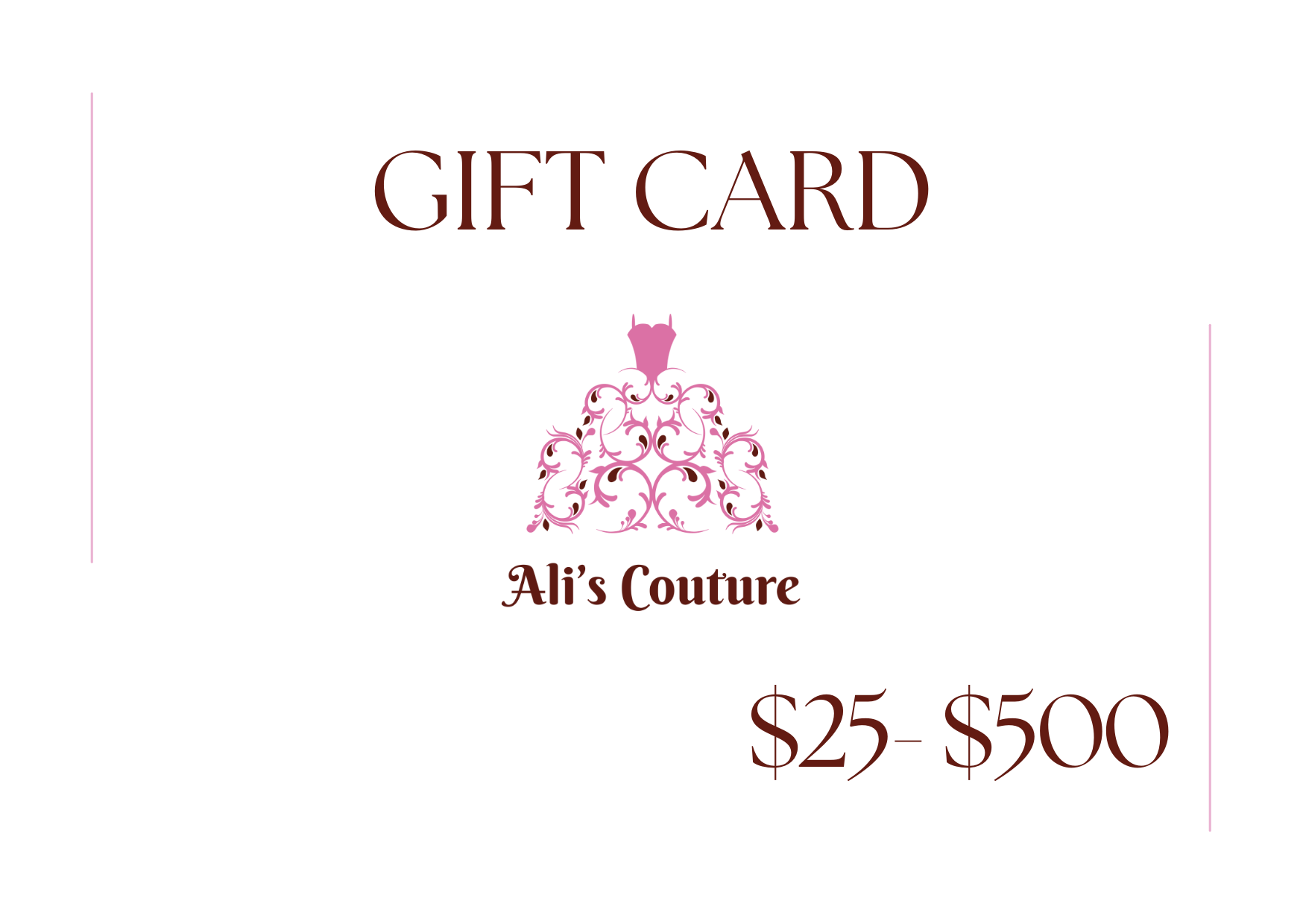 E-Gift Card - Ali’s Couture 