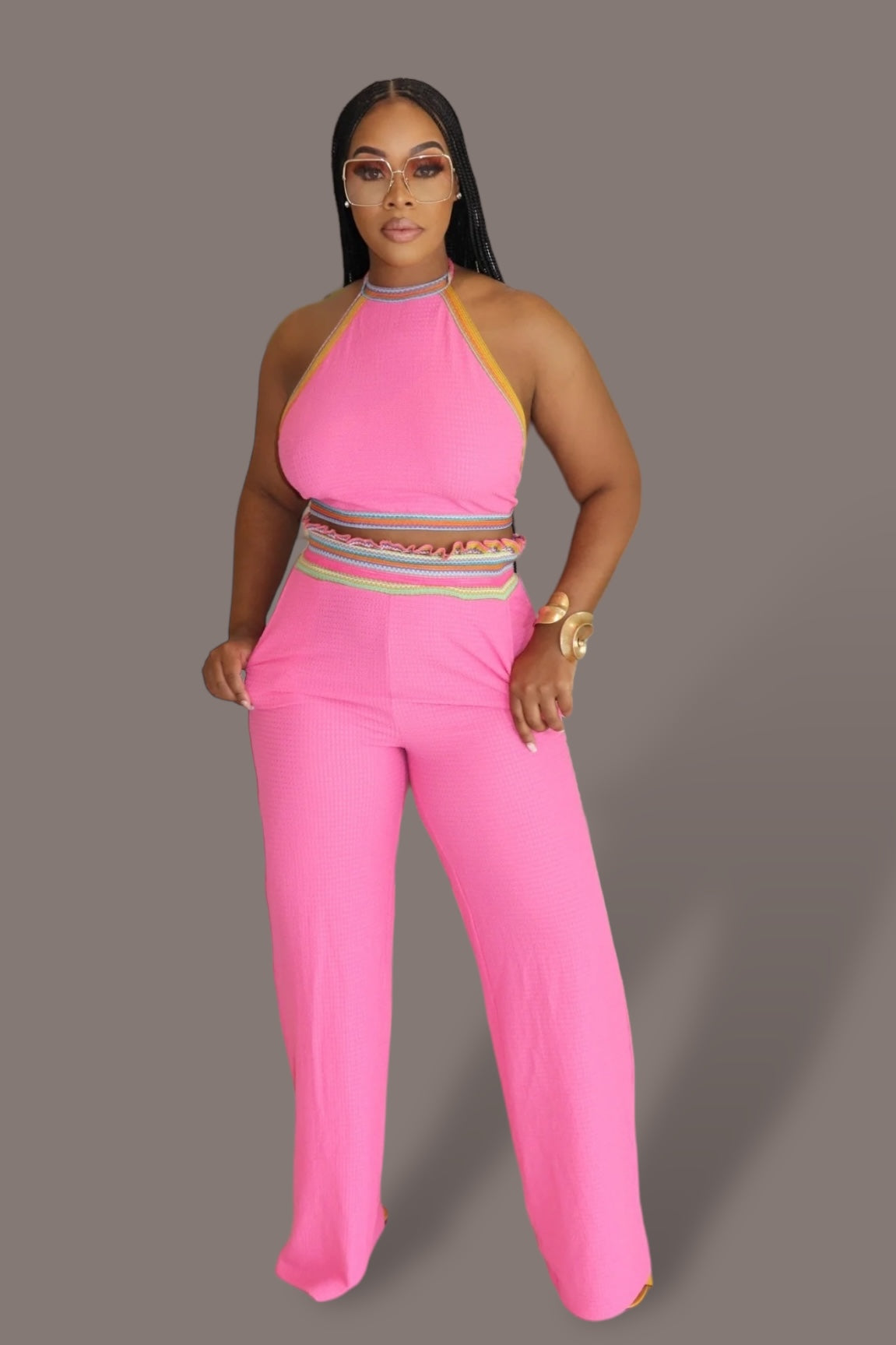 Summer Obsession Pant Set Pink - Ali’s Couture 