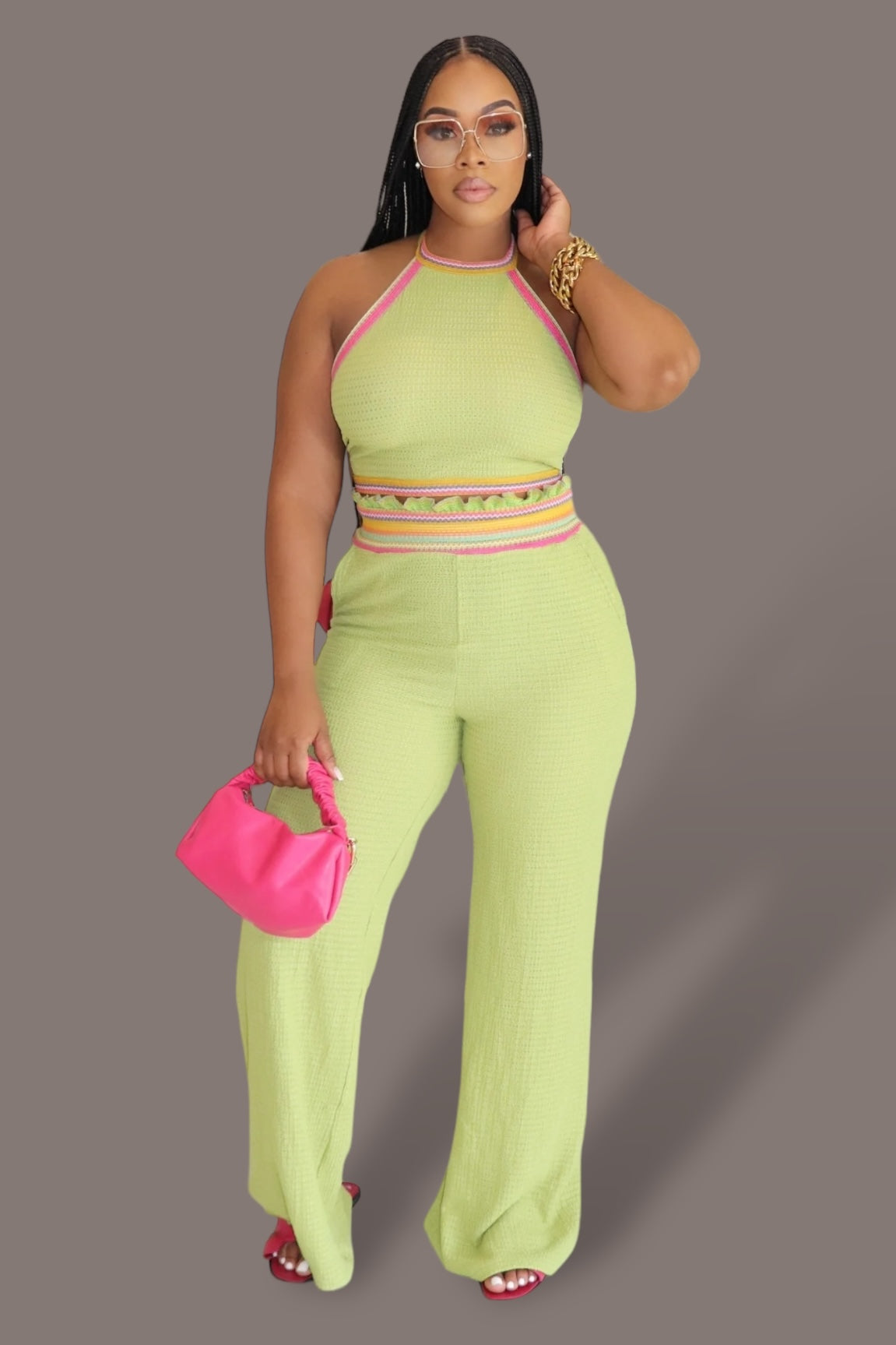 Summer Obsession Pant Set Green - Ali’s Couture 