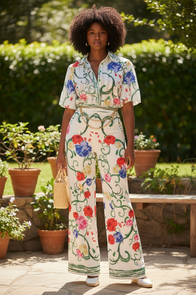 When In Bloom Flora Pant Set Multicolor - Ali’s Couture