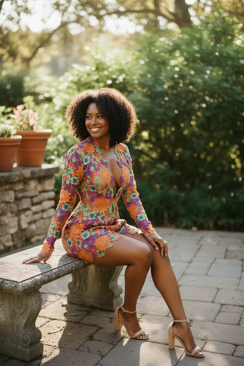 Fresh Bloom Short Set Multi Orange - Ali’s Couture