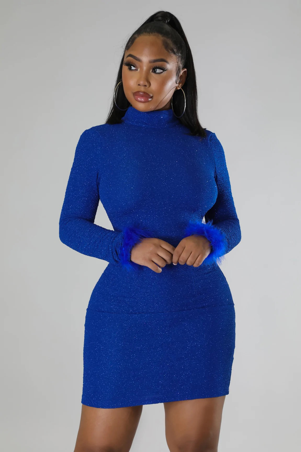Everlee Cutout Back Mini Dress Royal Blue - Ali’s Couture 