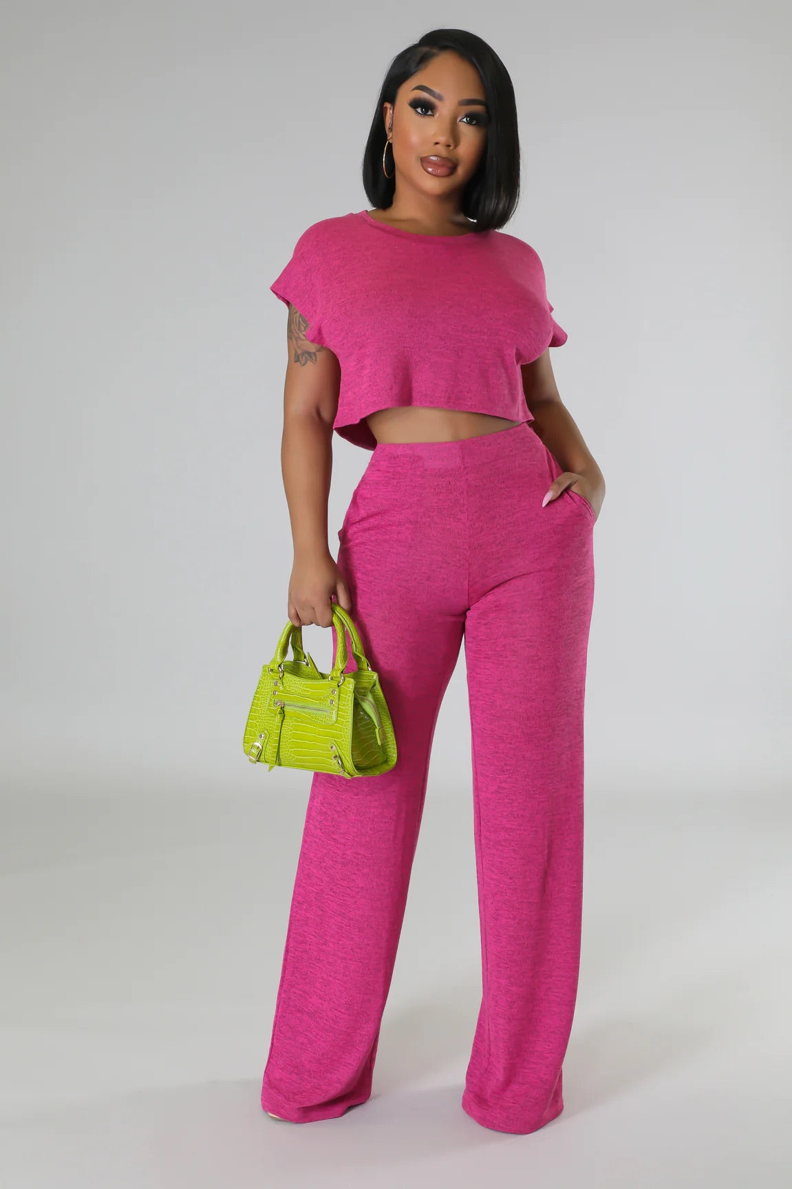 Southern Comfort Pant Set Hot Pink - Ali’s Couture 