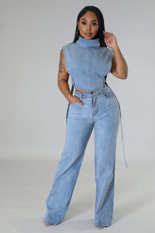 Retro High Rise Jeans Medium Wash - Ali’s Couture 