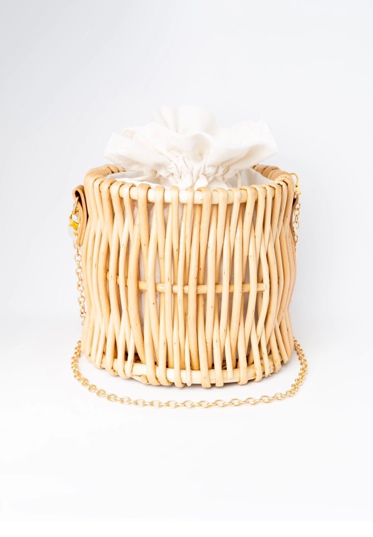 Bamboo and Pearls Handbag Natural - Ali’s Couture 
