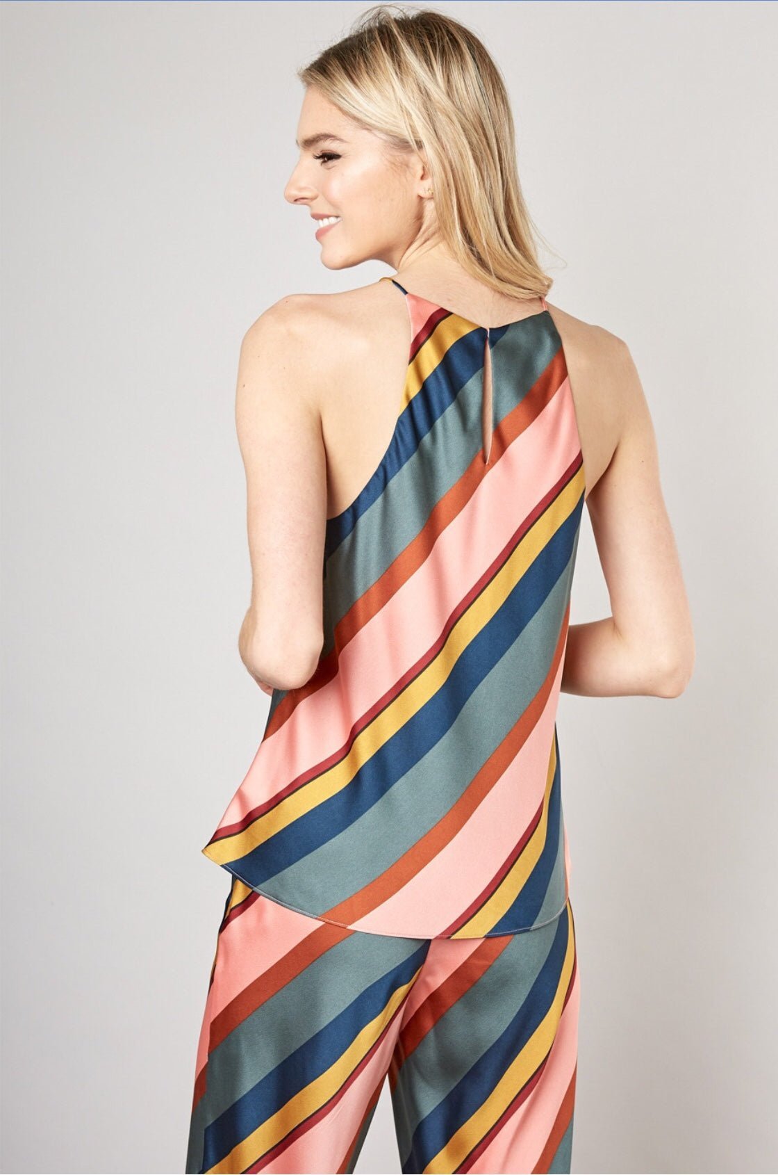 Billy Striped Tank Top Multicolor Pink - Ali’s Couture 