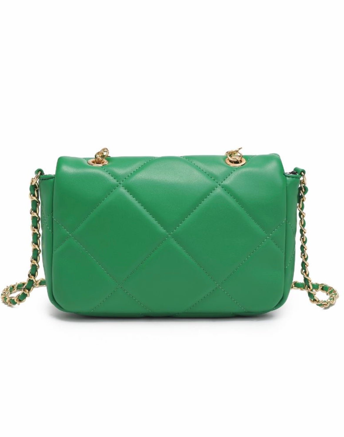 Camille Quilted Crossbody Handbag Green - Ali’s Couture 