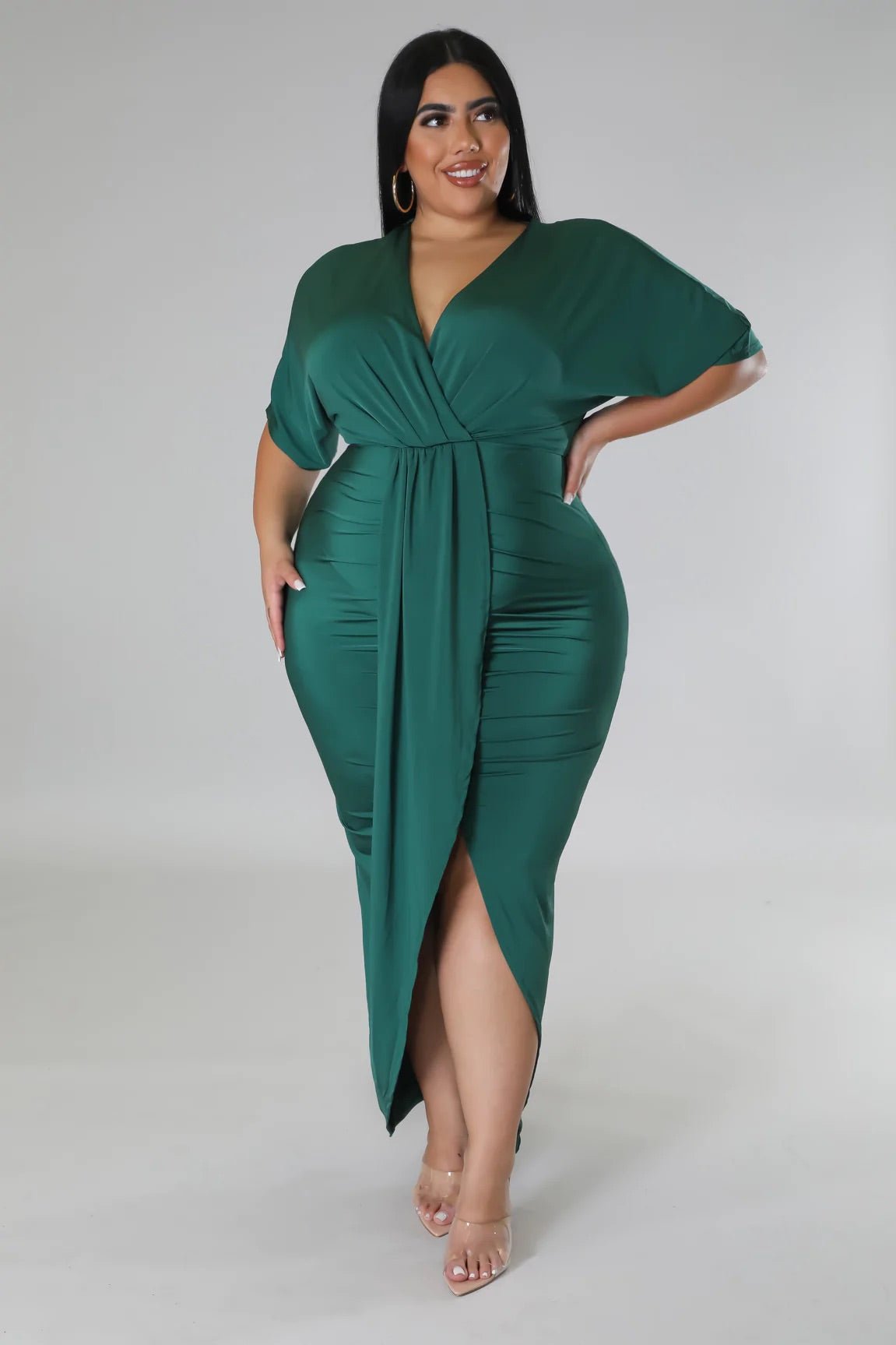 Curvy midi outlet dress