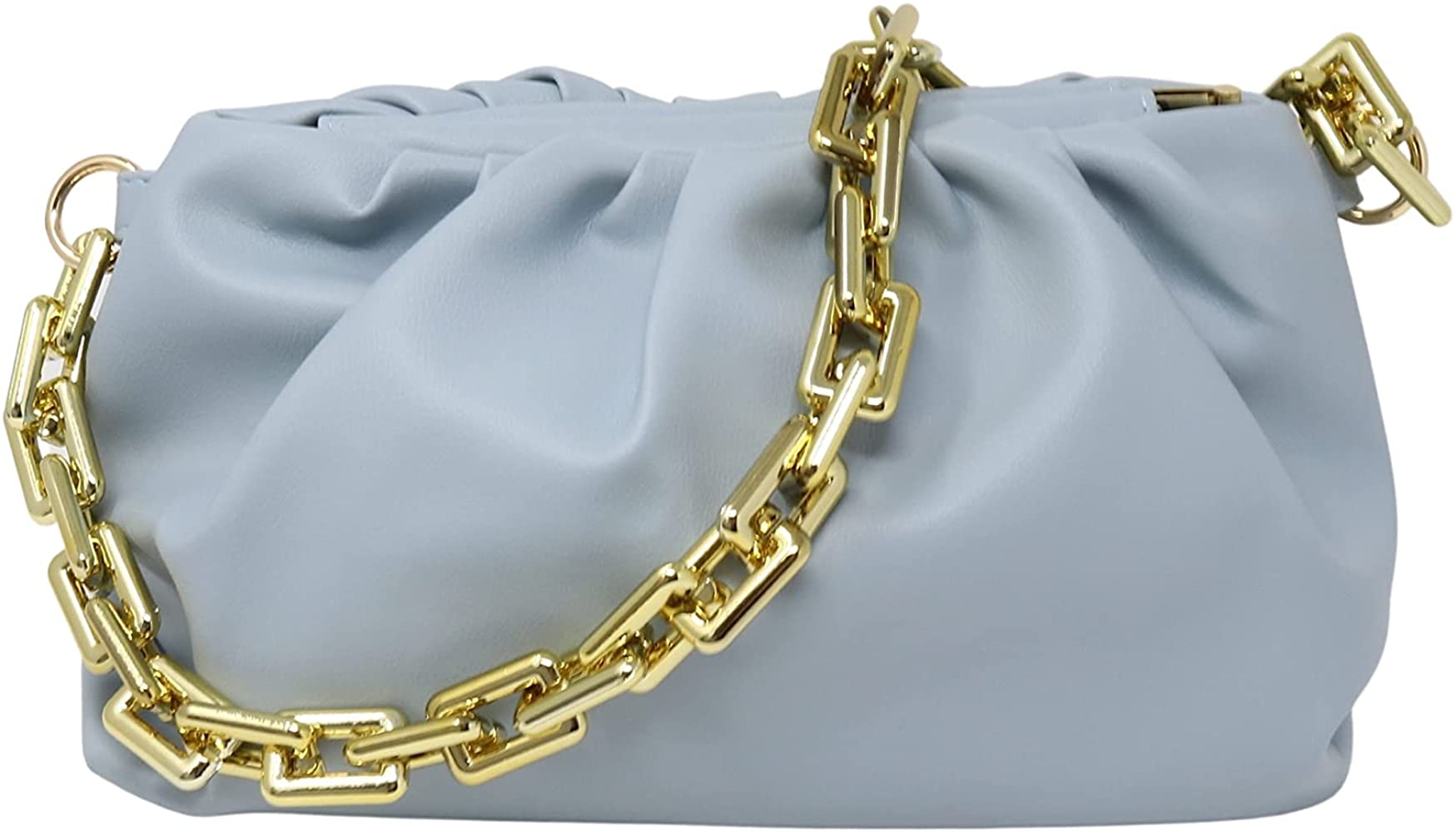 Classic Crossbody Pouch Handbag Baby Blue - Ali’s Couture 