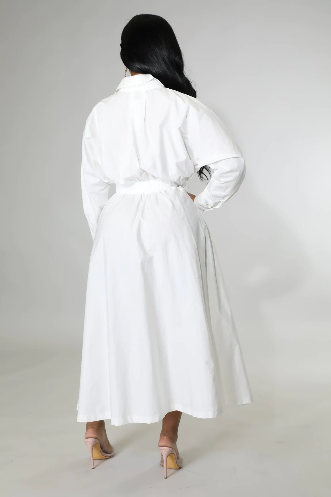 Dami Cotton Midi Dress White - Ali’s Couture 