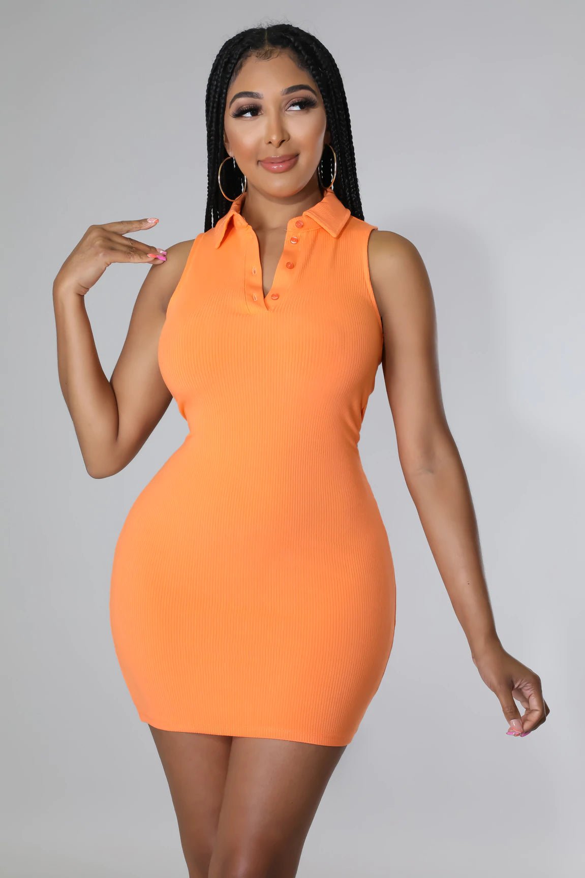 Effortless Chic Mini Dress Orange - Ali’s Couture 