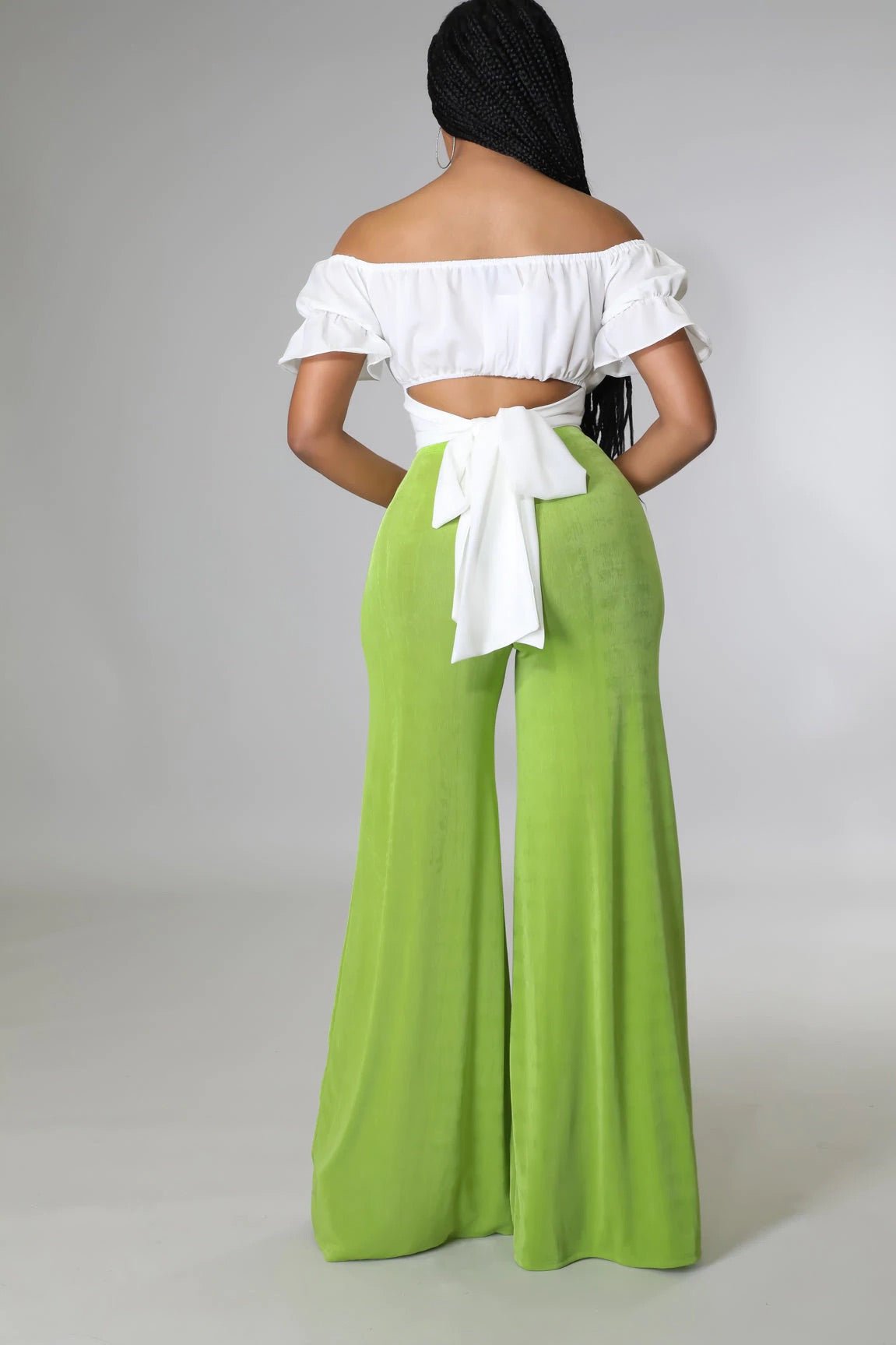 Jerseylicious High Waisted Pants Lime - Ali’s Couture 