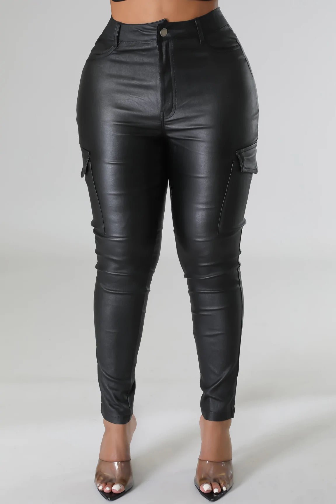 Meca Faux Leather Pants Black - Ali’s Couture 