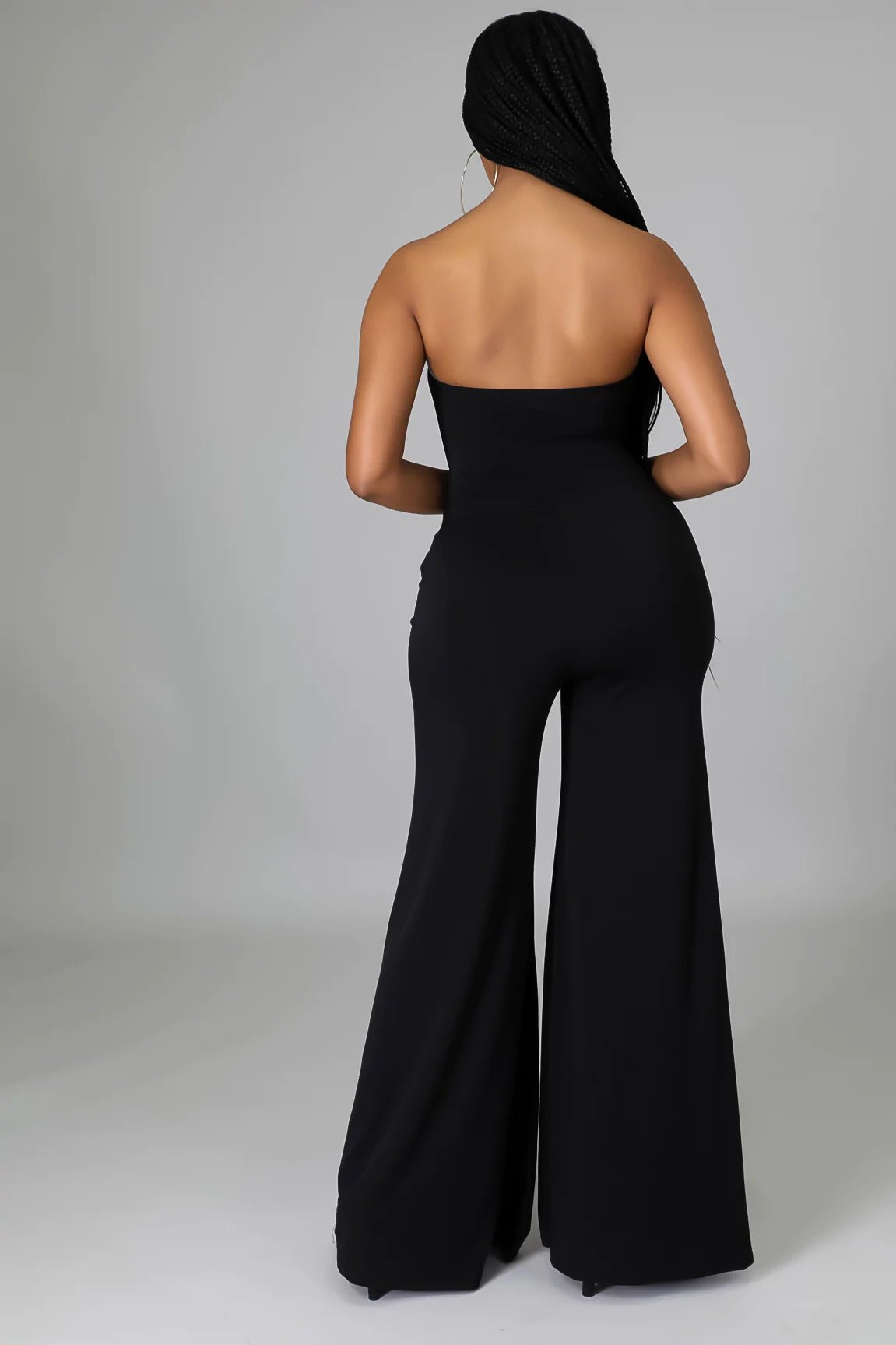 Out All Night Strapless Jumpsuit Black - Ali’s Couture 