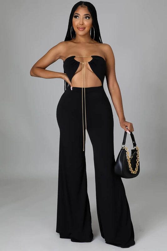 Out All Night Strapless Jumpsuit Black - FINAL SALE - Ali’s Couture 